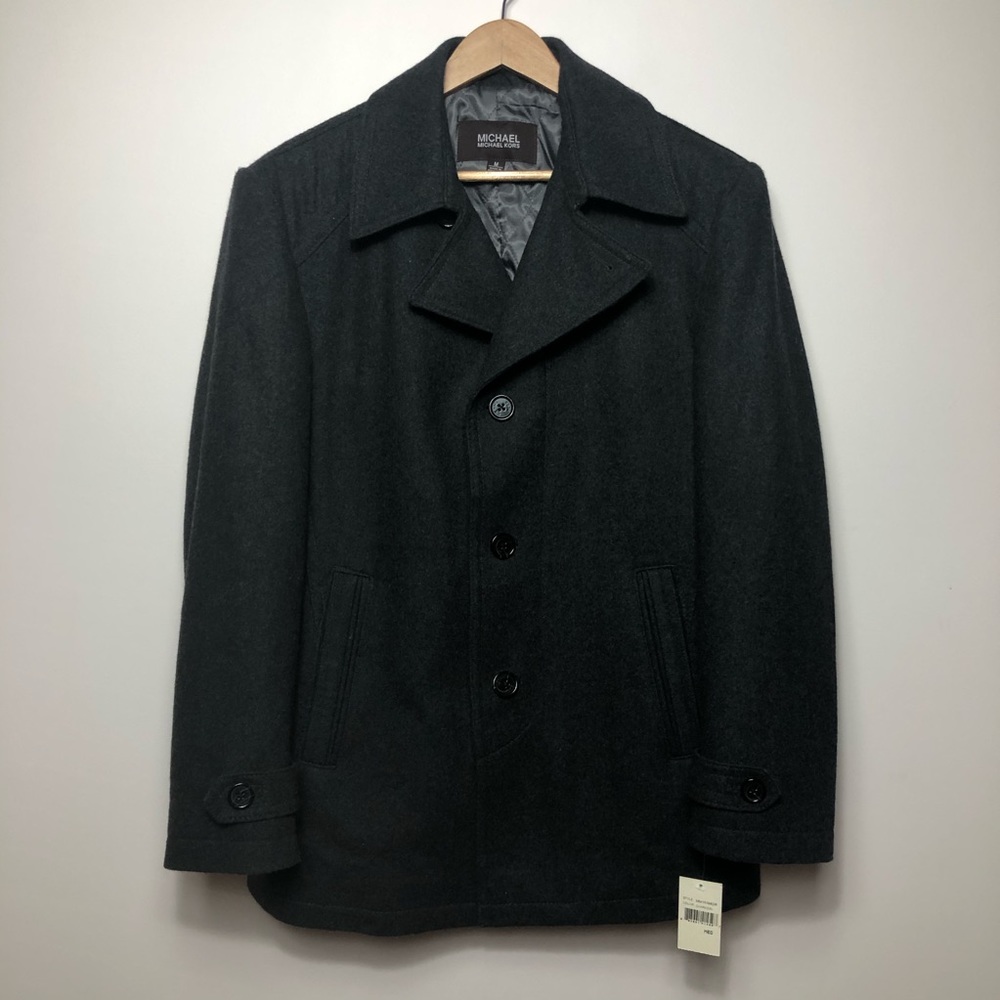 NWT Michael Kors Men's Wool Blend Pea Coat